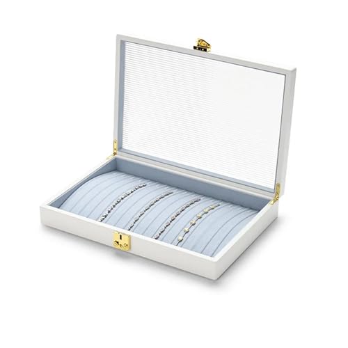 PPQIRU Schmuck-Aufbewahrungsbox, Organizer, PU-Leder, Schmuckschatulle, Ring- und Halsketten-Organizer, Aufbewahrungsbox(Blue 5) von PPQIRU