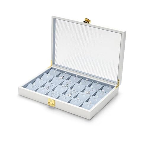 PPQIRU Schmuck-Aufbewahrungsbox, Organizer, PU-Leder, Schmuckschatulle, Ring- und Halsketten-Organizer, Aufbewahrungsbox(Blue 6) von PPQIRU