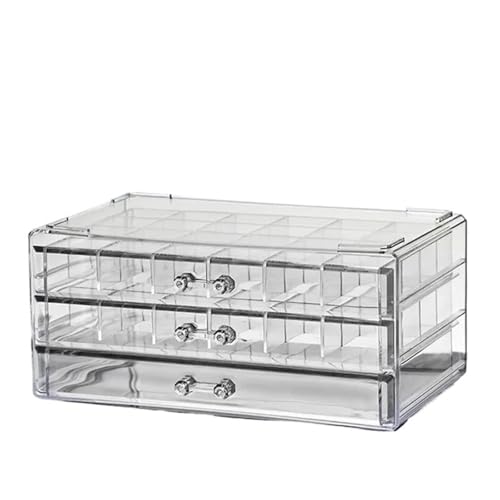 PPQIRU Transparente Schmuckschatulle im Schubladenstil, großes Fassungsvermögen, for Ringe, Ohrringe, Halsketten, Schmuck, Sortierbox, Organizer PPQIRU Transparente Schmuckschatulle im Schubladenstil, großes Fassungsvermögen, for Ringe, Ohrringe, Halsketten, Schmuck, Sortierbox, Organizer von PPQIRU