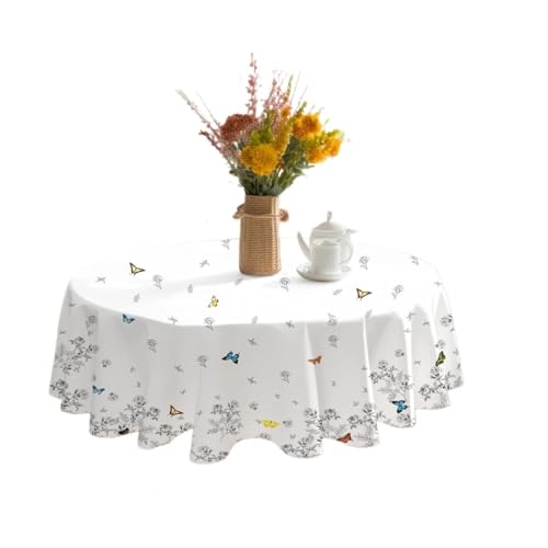 Runde Tischdecke Einfache, Elegante, runde Tischdecke for Zuhause, Wohnzimmer, Küche, Innenbereich, Party, Abendessen, Dekoration(177x177cm) von PPQIRU