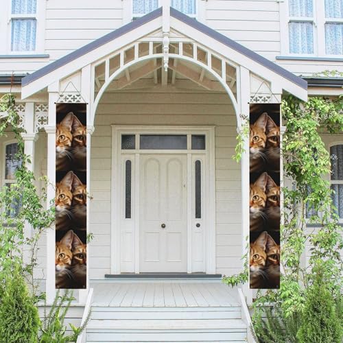 2 Stück Frühling Sommer Willkommen Veranda Banner hängende Flagge Veranda Schild für Haustür Wand Veranda Banner Katzen Willkommen Tür hängende Banner Wand Hintergrund Urlaub Dekoration 2 Stück Frühling Sommer Willkommen Veranda Banner hängende Flagge Veranda Schild für Haustür Wand Veranda Banner Katzen Willkommen Tür hängende Banner Wand Hintergrund Urlaub Dekoration von PPTHSNVB