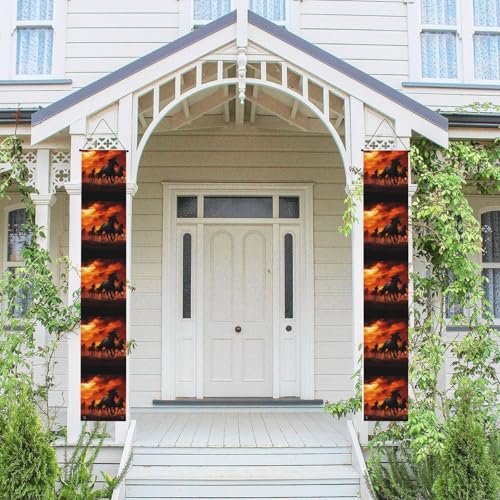 2 Stück Frühling Sommer Willkommen Veranda Banner zum Aufhängen Flagge Veranda Schild für Haustür Wand Veranda Banner Pferde rot leuchtende Wolken Willkommen Tür hängende Banner Wand Hintergrund 2 Stück Frühling Sommer Willkommen Veranda Banner zum Aufhängen Flagge Veranda Schild für Haustür Wand Veranda Banner Pferde rot leuchtende Wolken Willkommen Tür hängende Banner Wand Hintergrund von PPTHSNVB