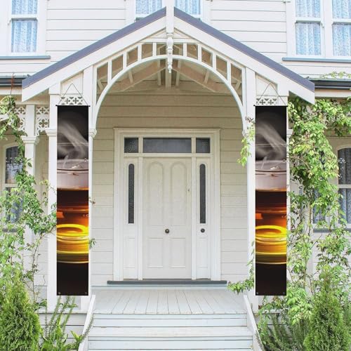2 Stück Frühling-Sommer-Willkommensbanner zum Aufhängen, Flagge, Veranda-Schild für Haustür, Wand, Veranda, Banner, Tasse Tee, Willkommens-Tür-Banner, Wandhintergrund, Urlaubsdekoration 2 Stück Frühling-Sommer-Willkommensbanner zum Aufhängen, Flagge, Veranda-Schild für Haustür, Wand, Veranda, Banner, Tasse Tee, Willkommens-Tür-Banner, Wandhintergrund, Urlaubsdekoration von PPTHSNVB
