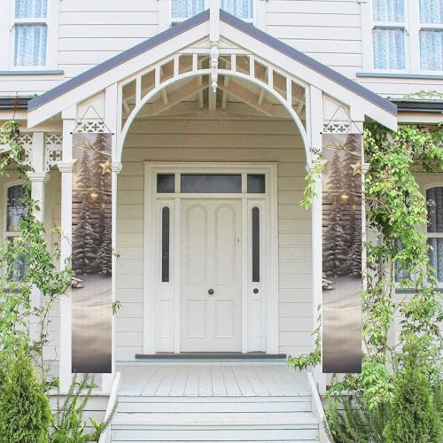 2 Stück Frühling-Sommer-Willkommensbanner zum Aufhängen, Flagge, Veranda-Schild für Haustür, Wand, Veranda, Banner, Weihnachten, Holz, Willkommens-Tür-Banner, Wandhintergrund, Urlaubsdekoration von PPTHSNVB