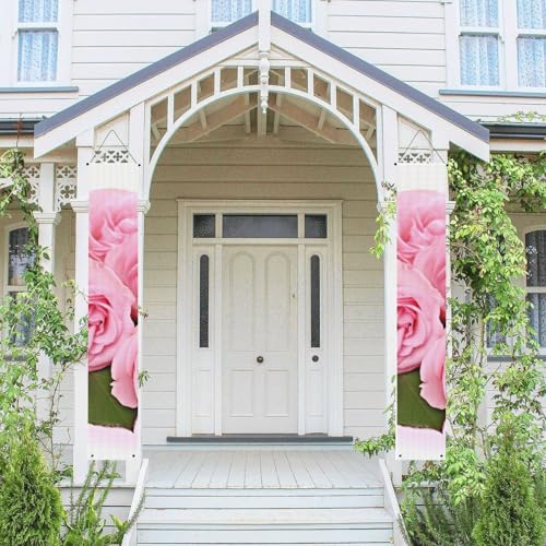 2 Stück Frühling-Sommer-Willkommensbanner zum Aufhängen, Flagge, Veranda-Schild für Haustür, Wand, Veranda, Banner, frische Rosen, Willkommens-Tür-Banner, Wandhintergrund, Urlaubsdekoration 2 Stück Frühling-Sommer-Willkommensbanner zum Aufhängen, Flagge, Veranda-Schild für Haustür, Wand, Veranda, Banner, frische Rosen, Willkommens-Tür-Banner, Wandhintergrund, Urlaubsdekoration von PPTHSNVB