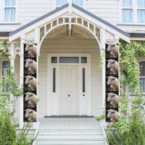 2 Stück Frühling-Sommer-Willkommensbanner zum Aufhängen, Flagge, Veranda-Schild für Haustür, Wand, Veranda, Banner, süßes Schaf mit Mutter, Willkommensbanner, Wandhintergrund, Urlaubsdekoration 2 Stück Frühling-Sommer-Willkommensbanner zum Aufhängen, Flagge, Veranda-Schild für Haustür, Wand, Veranda, Banner, süßes Schaf mit Mutter, Willkommensbanner, Wandhintergrund, Urlaubsdekoration von PPTHSNVB