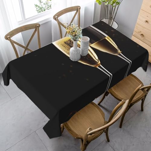 PPTHSNVB Rechteckige Tischdecke, auslaufsicher, knitterfrei, dekorativer Stoff, Bauernhaus-Tischdecken, Champagnerglas, wasserdicht, Esstischabdeckungen für Bankett, 89 x 140 cm PPTHSNVB Rechteckige Tischdecke, auslaufsicher, knitterfrei, dekorativer Stoff, Bauernhaus-Tischdecken, Champagnerglas, wasserdicht, Esstischabdeckungen für Bankett, 89 x 140 cm von PPTHSNVB