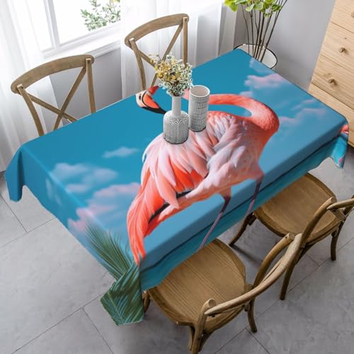 PPTHSNVB Rechteckige Tischdecke, auslaufsicher, knitterfrei, dekorativer Stoff, Bauernhaus-Tischdecken, Flamingo im Wasser, wasserdicht, Esstischabdeckungen für Bankett, 89 x 140 cm PPTHSNVB Rechteckige Tischdecke, auslaufsicher, knitterfrei, dekorativer Stoff, Bauernhaus-Tischdecken, Flamingo im Wasser, wasserdicht, Esstischabdeckungen für Bankett, 89 x 140 cm von PPTHSNVB
