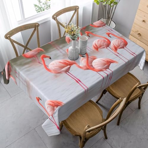 PPTHSNVB Rechteckige Tischdecke, auslaufsicher, knitterfrei, dekorativer Stoff, Bauernhaus-Tischdecken, Flamingos, wasserdicht, Esstischabdeckungen für Bankett, 89 x 140 cm PPTHSNVB Rechteckige Tischdecke, auslaufsicher, knitterfrei, dekorativer Stoff, Bauernhaus-Tischdecken, Flamingos, wasserdicht, Esstischabdeckungen für Bankett, 89 x 140 cm von PPTHSNVB