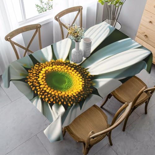 PPTHSNVB Rechteckige Tischdecke, auslaufsicher, knitterfrei, dekorativer Stoff, Bauernhaus-Tischdecken, Gänseblümchen, wasserdicht, Esstischabdeckung für Bankett, 89 x 140 cm PPTHSNVB Rechteckige Tischdecke, auslaufsicher, knitterfrei, dekorativer Stoff, Bauernhaus-Tischdecken, Gänseblümchen, wasserdicht, Esstischabdeckung für Bankett, 89 x 140 cm von PPTHSNVB