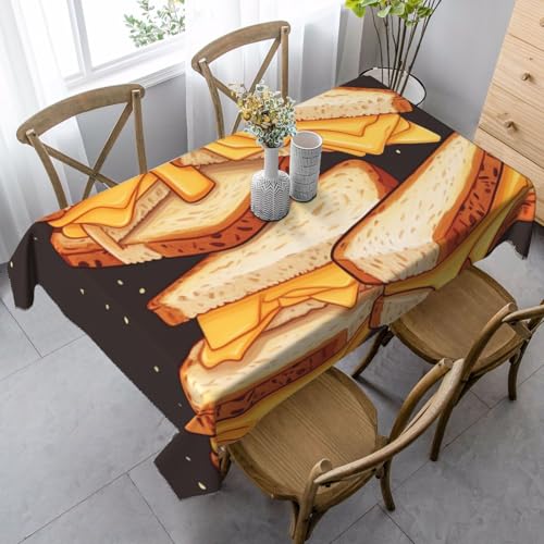 PPTHSNVB Rechteckige Tischdecke, auslaufsicher, knitterfrei, dekorativer Stoff, Bauernhaus-Tischdecken, Käse, Sandwiches, wasserdicht, Esstischabdeckungen für Bankett, 89 x 140 cm PPTHSNVB Rechteckige Tischdecke, auslaufsicher, knitterfrei, dekorativer Stoff, Bauernhaus-Tischdecken, Käse, Sandwiches, wasserdicht, Esstischabdeckungen für Bankett, 89 x 140 cm von PPTHSNVB