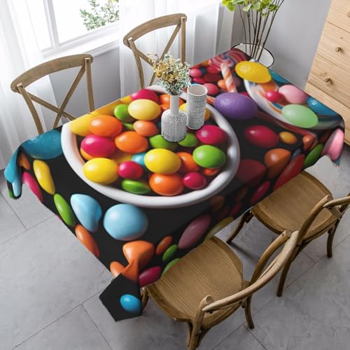 PPTHSNVB Rechteckige Tischdecke, auslaufsicher, knitterfrei, dekorativer Stoff, Bauernhaus-Tischdecken, bunt, wasserdicht, Esstischabdeckung für Bankett, 88,9 x 140,7 cm PPTHSNVB Rechteckige Tischdecke, auslaufsicher, knitterfrei, dekorativer Stoff, Bauernhaus-Tischdecken, bunt, wasserdicht, Esstischabdeckung für Bankett, 88,9 x 140,7 cm von PPTHSNVB