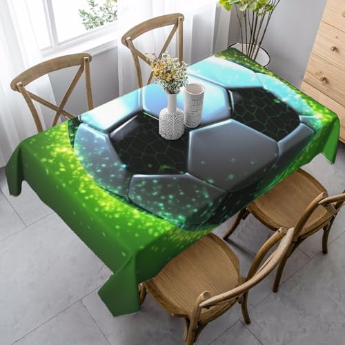 PPTHSNVB Rechteckige Tischdecke, auslaufsicher, knitterfrei, dekorativer Stoff, Bauernhaus-Tischdecken, cooler Fußball, wasserdicht, Esstischabdeckungen für Bankett, 89 x 140 cm PPTHSNVB Rechteckige Tischdecke, auslaufsicher, knitterfrei, dekorativer Stoff, Bauernhaus-Tischdecken, cooler Fußball, wasserdicht, Esstischabdeckungen für Bankett, 89 x 140 cm von PPTHSNVB