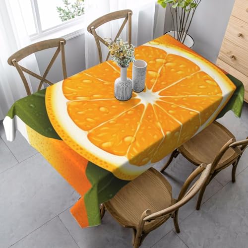PPTHSNVB Rechteckige Tischdecke, auslaufsicher, knitterfrei, dekorativer Stoff, Bauernhaus-Tischdecken, frisches Orange, Obst, wasserdicht, Esstischabdeckung für Bankett, 89 x 140 cm PPTHSNVB Rechteckige Tischdecke, auslaufsicher, knitterfrei, dekorativer Stoff, Bauernhaus-Tischdecken, frisches Orange, Obst, wasserdicht, Esstischabdeckung für Bankett, 89 x 140 cm von PPTHSNVB