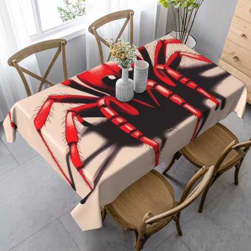 PPTHSNVB Rechteckige Tischdecke, auslaufsicher, knitterfrei, dekorativer Stoff, Bauernhaus-Tischdecken, niedliche kleine rote Spinne, wasserdicht, Esstischabdeckung für Bankett, 89 x 140 cm PPTHSNVB Rechteckige Tischdecke, auslaufsicher, knitterfrei, dekorativer Stoff, Bauernhaus-Tischdecken, niedliche kleine rote Spinne, wasserdicht, Esstischabdeckung für Bankett, 89 x 140 cm von PPTHSNVB