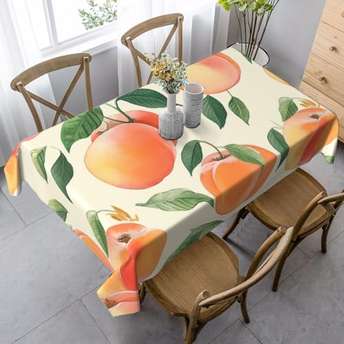 PPTHSNVB Rechteckige Tischdecke, auslaufsicher, knitterfrei, dekorativer Stoff, Bauernhaus-Tischdecken, pfirsichfarben, wasserdicht, Esstischabdeckungen für Bankett, 89 x 140 cm PPTHSNVB Rechteckige Tischdecke, auslaufsicher, knitterfrei, dekorativer Stoff, Bauernhaus-Tischdecken, pfirsichfarben, wasserdicht, Esstischabdeckungen für Bankett, 89 x 140 cm von PPTHSNVB