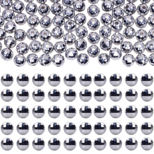 PPhtony Discokugel-Perlen, 80er-/70er-Jahre, glitzernde Spiegelkugel-Perlen, Anhänger für Armbänder, Schmuckherstellung, Ohrringe, Halsketten, Schlüsselanhänger, Basteln, Halloween, Weihnachten, von PPhtony