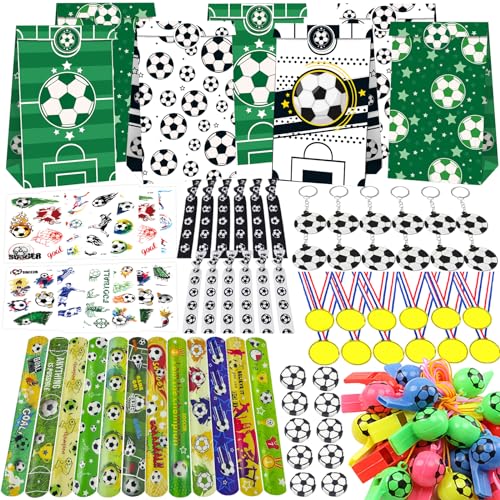 96pcs PQKL-Party Fußball Mitgebsel für Kindergeburtstag - Geschenktüten, Schlüsselanhänger, Haarband, Radiergummi für Jungen 96pcs PQKL-Party Fußball Mitgebsel für Kindergeburtstag - Geschenktüten, Schlüsselanhänger, Haarband, Radiergummi für Jungen von PQKL-party