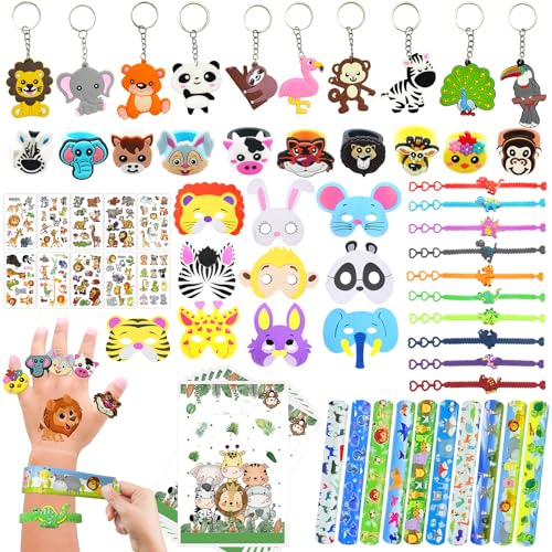 PQKL-party Dschungel Party Mitgebsel Set, Tiere Party Mitgebsel, Dschungel Party Mitgebsel, Tiere Geschenk Tüten,Schlüsselanhänger,Masken,Sticker,Armband,Schnapparmband,Ring,Party Mitgebsel Zubehör PQKL-party Dschungel Party Mitgebsel Set, Tiere Party Mitgebsel, Dschungel Party Mitgebsel, Tiere Geschenk Tüten,Schlüsselanhänger,Masken,Sticker,Armband,Schnapparmband,Ring,Party Mitgebsel Zubehör von PQKL-party