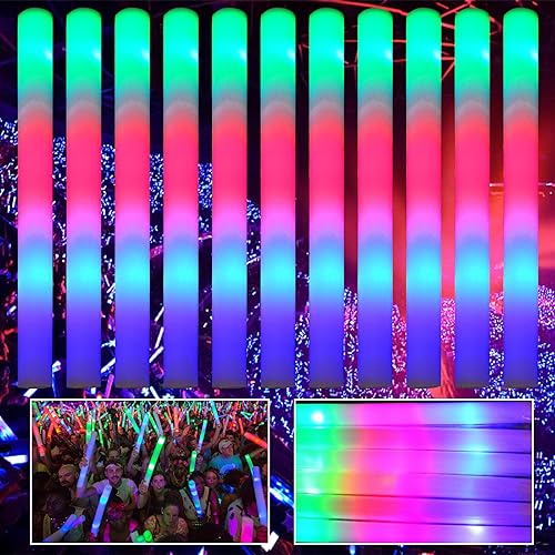 Schaumstoff Leuchtstäbe, 42Stück LED Leuchtstab, Leuchtstäbe Party, Leuchtwedel, Schaumstoff Leuchtstäbe, LED Leuchtstab mit 3 Modi, Leuchtstäbe für Hochzeit,Geburtstag,Weihnachten,Party Schaumstoff Leuchtstäbe, 42Stück LED Leuchtstab, Leuchtstäbe Party, Leuchtwedel, Schaumstoff Leuchtstäbe, LED Leuchtstab mit 3 Modi, Leuchtstäbe für Hochzeit,Geburtstag,Weihnachten,Party von PQKL-party