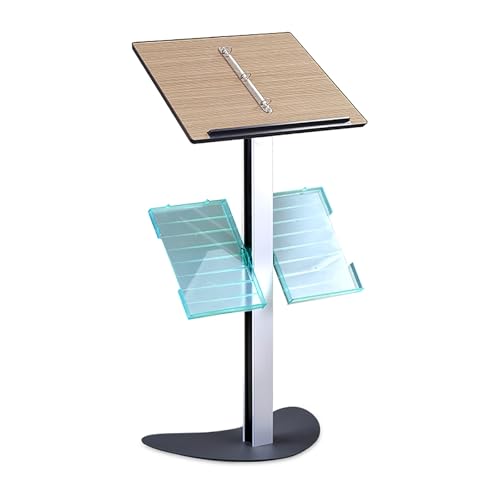 PQXQZ Multifunktionaler Aufsteller mit Zwei Transparenten Dokumentenboxen und Locher Plakatständer für Einkaufszentren Schulen und Restaurants von PQXQZ