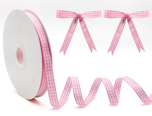 PQZKLDP Gingham-Band, 0,95 cm x 45,7 m, Büffelkariertes Polyester-Bastelband mit gewebtem Rand, für Geschenkverpackungen, Haarschleifen, Weihnachtsdekoration und Bastelarbeiten PQZKLDP Gingham-Band, 0,95 cm x 45,7 m, Büffelkariertes Polyester-Bastelband mit gewebtem Rand, für Geschenkverpackungen, Haarschleifen, Weihnachtsdekoration und Bastelarbeiten von PQZKLDP