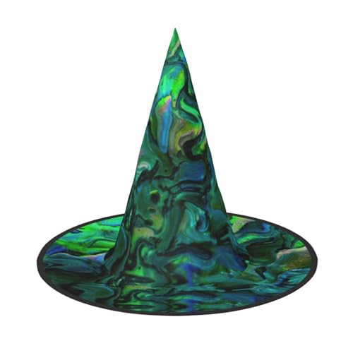 Abalone-Hut mit Perlmutt-Druck, breite Krempe, faltbar, geeignet für Cosplay, Maskerade und Karneval, 1 Stück Abalone-Hut mit Perlmutt-Druck, breite Krempe, faltbar, geeignet für Cosplay, Maskerade und Karneval, 1 Stück von PQruop