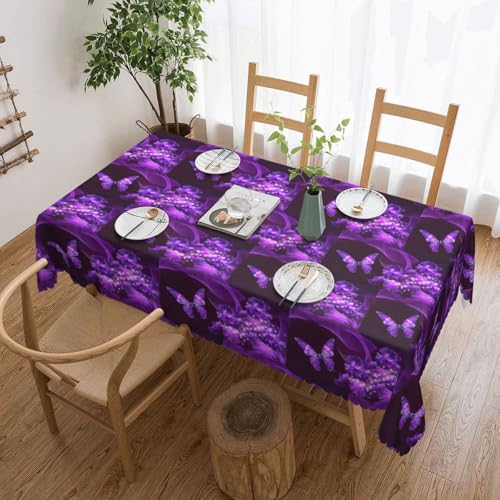 Elegante rechteckige Tischdecke mit Schmetterlings-Aufdruck, perfekt für Esszimmer, Picknick, Kamin und Partytische Elegante rechteckige Tischdecke mit Schmetterlings-Aufdruck, perfekt für Esszimmer, Picknick, Kamin und Partytische von PQruop