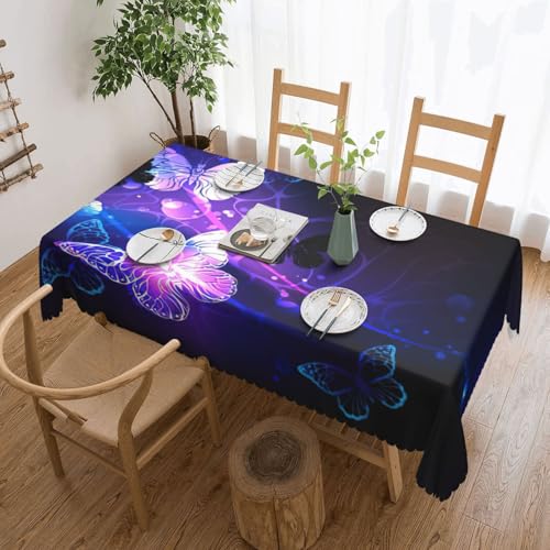 Elegante rechteckige Tischdecke mit Schmetterlings-Aufdruck, perfekt für Esszimmer, Picknick, Kamin und Partytische von PQruop