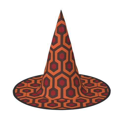 Glänzender Overlook-Druck, Halloween, breite Krempe, faltbarer Hut, geeignet für Cosplay, Maskerade und Karneval, 1 Stück Glänzender Overlook-Druck, Halloween, breite Krempe, faltbarer Hut, geeignet für Cosplay, Maskerade und Karneval, 1 Stück von PQruop
