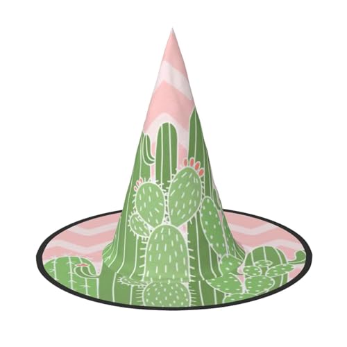 Kaktus-Wüsten-Druck, Halloween, breite Krempe, faltbarer Hut, geeignet für Cosplay, Maskerade und Karneval, 1 Stück Kaktus-Wüsten-Druck, Halloween, breite Krempe, faltbarer Hut, geeignet für Cosplay, Maskerade und Karneval, 1 Stück von PQruop