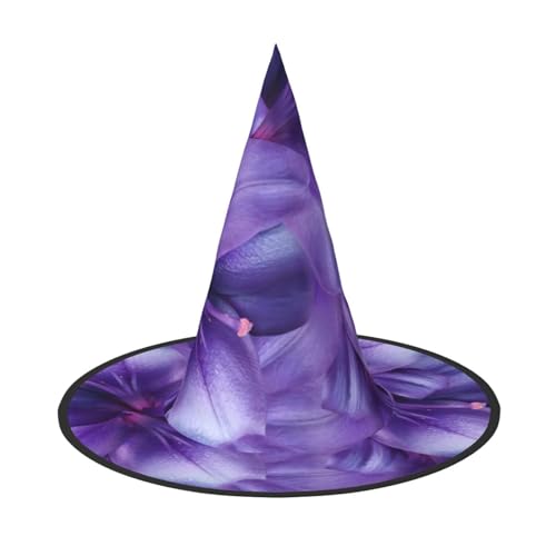 Lilienblüten-Druck, Halloween, breite Krempe, faltbarer Hut, geeignet für Cosplay, Maskerade und Karneval, 1 Stück von PQruop