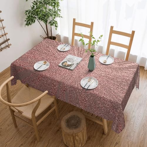 PQruop Elegante, rechteckige Tischdecke mit rotgoldenem und rosafarbenem Aufdruck, perfekt für Esszimmer, Picknick, Kamin und Partytische PQruop Elegante, rechteckige Tischdecke mit rotgoldenem und rosafarbenem Aufdruck, perfekt für Esszimmer, Picknick, Kamin und Partytische von PQruop