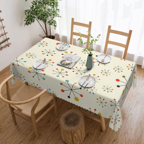 PQruop Elegante rechteckige Tischdecke im Retro-Stil mit modernem Druck, perfekt für Esszimmer, Picknick, Kamin und Partytische PQruop Elegante rechteckige Tischdecke im Retro-Stil mit modernem Druck, perfekt für Esszimmer, Picknick, Kamin und Partytische von PQruop