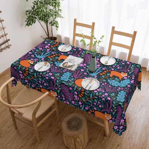 PQruop Elegante rechteckige Tischdecke mit Katzendruck, perfekt für Esszimmer, Picknick, Kamin und Partytische PQruop Elegante rechteckige Tischdecke mit Katzendruck, perfekt für Esszimmer, Picknick, Kamin und Partytische von PQruop