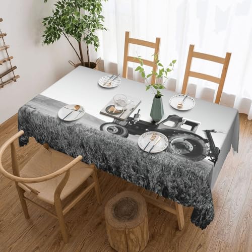 PQruop Elegante rechteckige Tischdecke mit Traktor-Landwirtschaft, ruhiger Druck, perfekt für Esszimmer, Picknick, Kamin und Partytische PQruop Elegante rechteckige Tischdecke mit Traktor-Landwirtschaft, ruhiger Druck, perfekt für Esszimmer, Picknick, Kamin und Partytische von PQruop