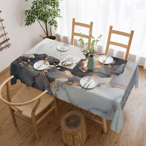 PQruop Elegante rechteckige Tischdecke mit buntem Gouache-Druck, perfekt für Esszimmer, Picknick, Kamin und Partytische von PQruop