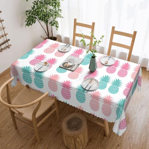 PQruop Elegante rechteckige Tischdecke mit sommerlichem Ananas-Druck, perfekt für Esszimmer, Picknick, Kamin und Partytische PQruop Elegante rechteckige Tischdecke mit sommerlichem Ananas-Druck, perfekt für Esszimmer, Picknick, Kamin und Partytische von PQruop