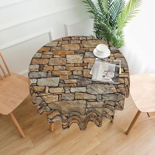 PQruop Elegante runde Tischdecke für Partys, Terrasse und Camping, Abdeckung für den Innen- und Außenbereich PQruop Elegante runde Tischdecke für Partys, Terrasse und Camping, Abdeckung für den Innen- und Außenbereich von PQruop