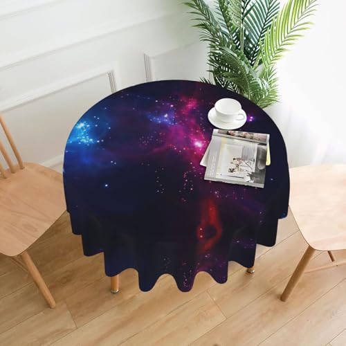 PQruop Elegante runde Tischdecke mit Galaxie-Druck, für Partys, Terrasse und Camping, Abdeckung für drinnen und draußen PQruop Elegante runde Tischdecke mit Galaxie-Druck, für Partys, Terrasse und Camping, Abdeckung für drinnen und draußen von PQruop