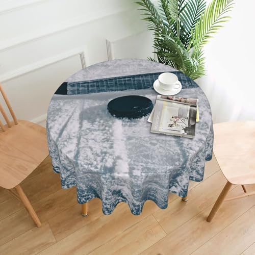 PQruop Elegante runde Tischdecke mit Hockey-Sportaufdruck, für Partys, Terrasse und Camping, Abdeckung für drinnen und draußen PQruop Elegante runde Tischdecke mit Hockey-Sportaufdruck, für Partys, Terrasse und Camping, Abdeckung für drinnen und draußen von PQruop