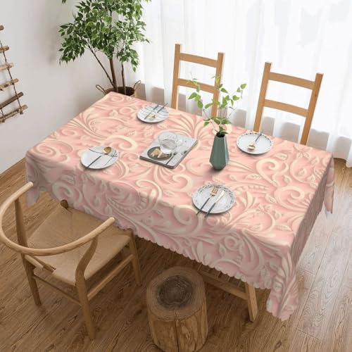 PQruop Klassische Tischdecke mit floralem Wirbeldruck, elegant, rechteckig, perfekt für Esszimmer, Picknick, Kamin und Partytische von PQruop