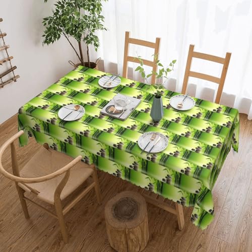 PQruop Zen Stone Spa-Druck, elegante, rechteckige Tischdecke, perfekt für Esszimmer, Picknick, Kamin und Partytische von PQruop