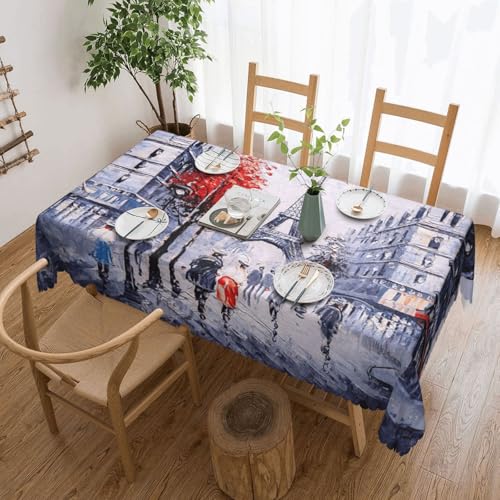 Paris City Tree Eiffelturm Kunstdruck, elegante, rechteckige Tischdecke, perfekt für Esszimmer, Picknick, Kamin und Partytische Paris City Tree Eiffelturm Kunstdruck, elegante, rechteckige Tischdecke, perfekt für Esszimmer, Picknick, Kamin und Partytische von PQruop