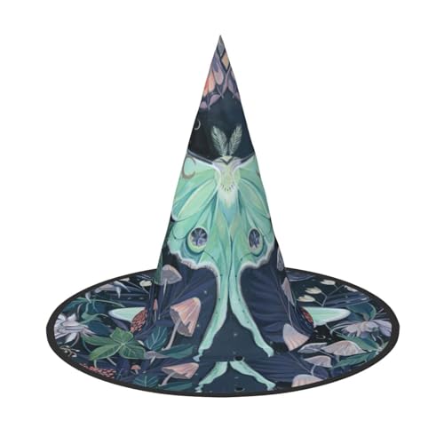 Schöner Hut mit Mottenaufdruck, breite Krempe, faltbar, geeignet für Cosplay, Maskerade und Karneval, 1 Stück Schöner Hut mit Mottenaufdruck, breite Krempe, faltbar, geeignet für Cosplay, Maskerade und Karneval, 1 Stück von PQruop