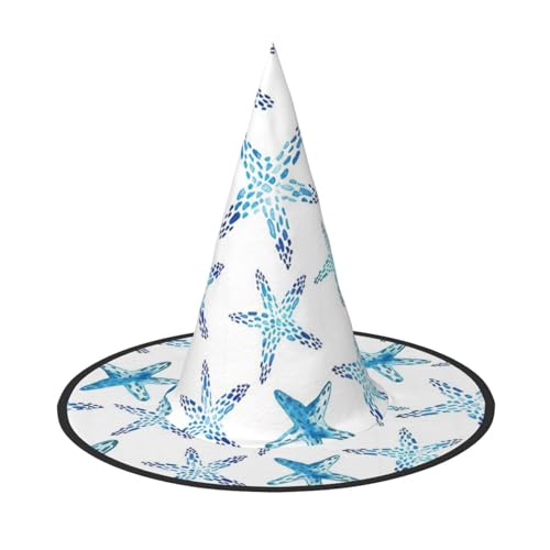 Süßer Seestern-Druck, Halloween, breite Krempe, faltbar, geeignet für Cosplay, Maskerade und Karneval, 1 Stück Süßer Seestern-Druck, Halloween, breite Krempe, faltbar, geeignet für Cosplay, Maskerade und Karneval, 1 Stück von PQruop