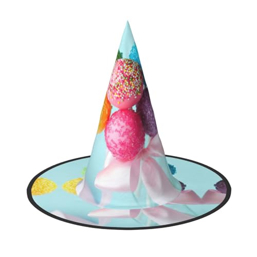 Süßigkeiten-Druck, Halloween, breite Krempe, faltbar, geeignet für Cosplay, Maskerade und Karneval, 1 Stück Süßigkeiten-Druck, Halloween, breite Krempe, faltbar, geeignet für Cosplay, Maskerade und Karneval, 1 Stück von PQruop