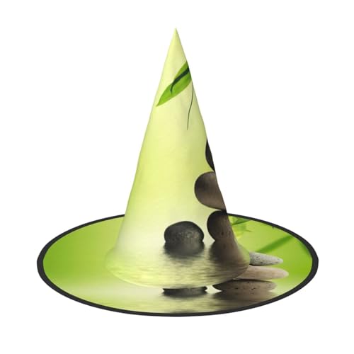 Zen Stone Spa-Druck, Halloween, breite Krempe, faltbar, geeignet für Cosplay, Maskerade und Karneval, 1 Stück Zen Stone Spa-Druck, Halloween, breite Krempe, faltbar, geeignet für Cosplay, Maskerade und Karneval, 1 Stück von PQruop