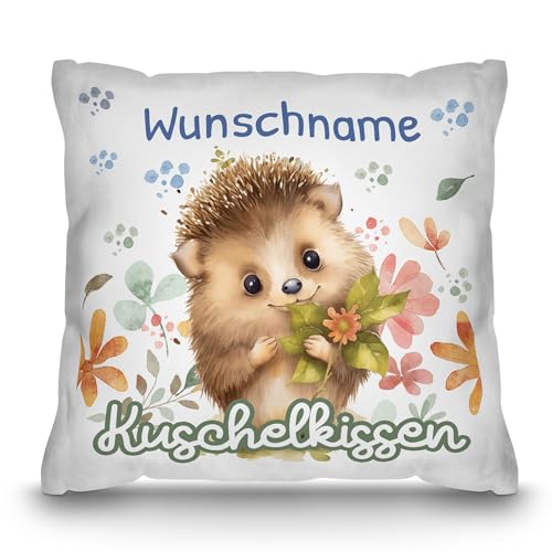 PR Print Royal Personalisiertes Kuschel-Kissen für Kinder mit Füllung - mit Name selbst gestalten - Igel Kissen für Mädchen und Jungs, Kinderkissen mit Name | 40 x 40 cm, Weiß Polyester PR Print Royal Personalisiertes Kuschel-Kissen für Kinder mit Füllung - mit Name selbst gestalten - Igel Kissen für Mädchen und Jungs, Kinderkissen mit Name | 40 x 40 cm, Weiß Polyester von PR Print Royal