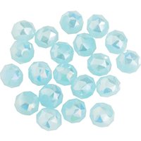 Glasschliffperle Rund, 6 mm - Satt Aqua AB von PRACHT